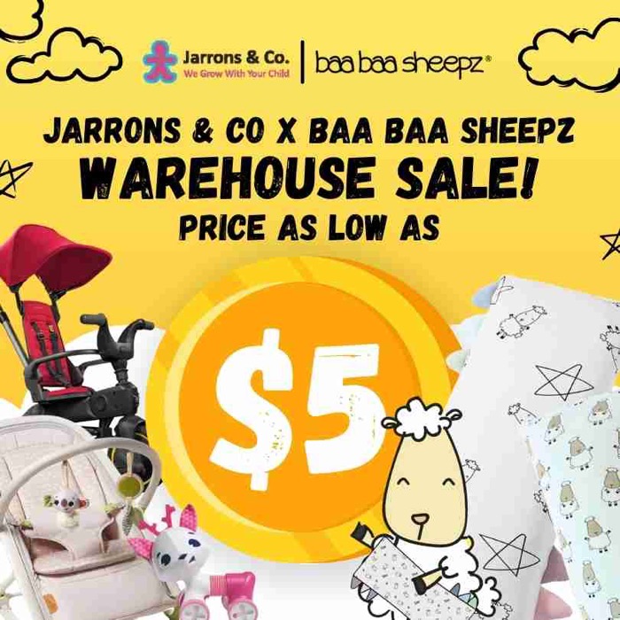 Jarrons & Co x Baa Baa Sheepz warehouse sale $5 ad post